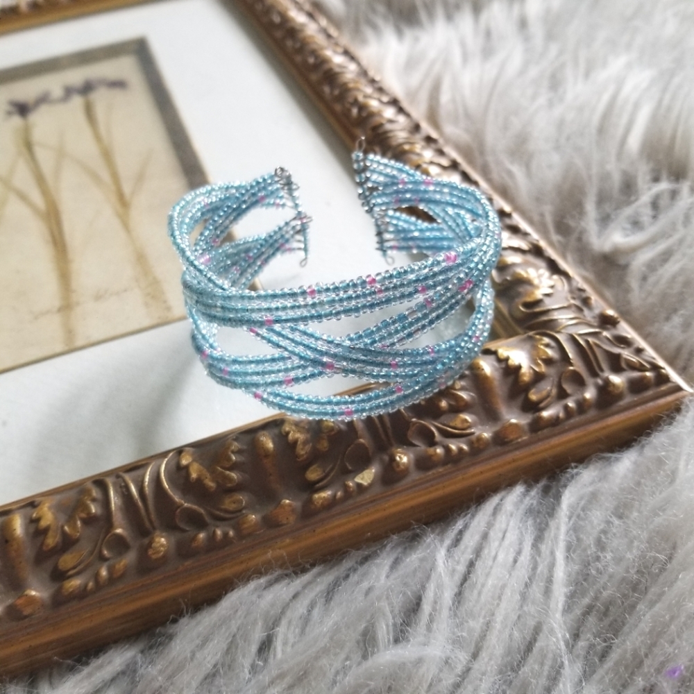Last Chance! Pastel Baby Blue Bracelet Wrap Cuff